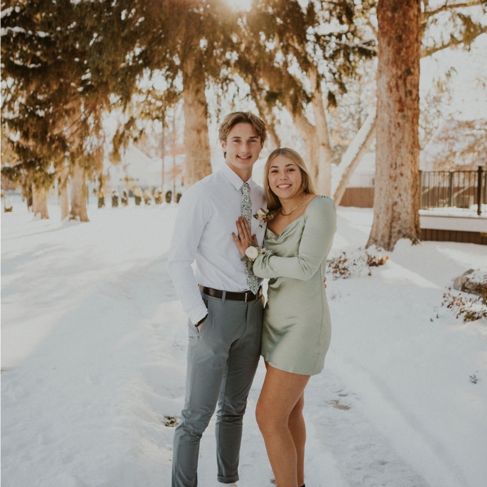 Princess Polly Light Green Mini Dress